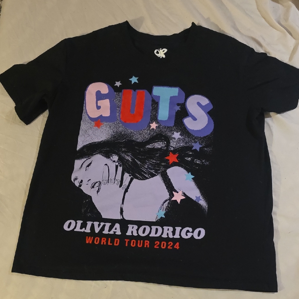 Olivia Rodrigo "GUTS" World Tour 2024 Black Graphic Tee